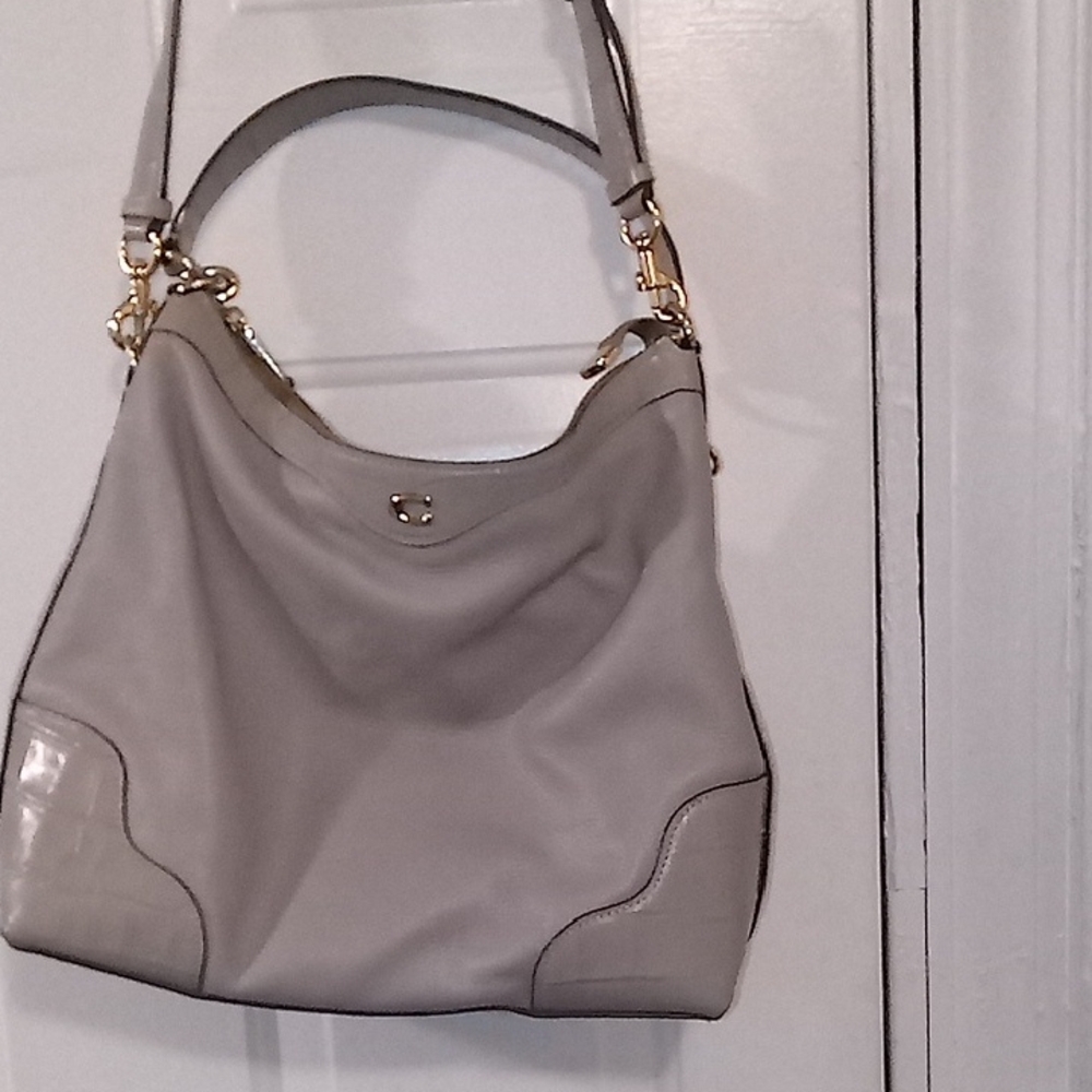 Coach Light Gray Shoulder Bag
